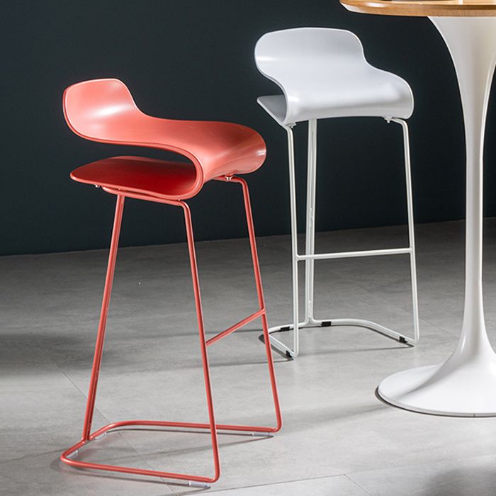 Low Back Footrest Bar & Counter Stool Modern Indoor Acrylic Counter Stool