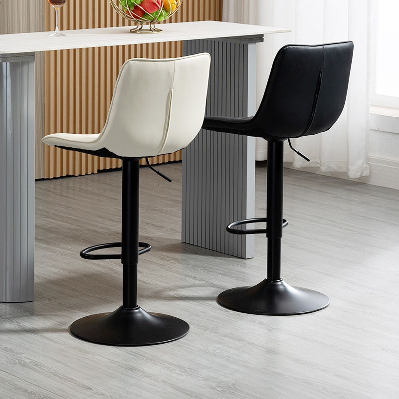 Contemporary Style Bar-stool Adjustable Counter Bar Stool with Metal Legs for Home