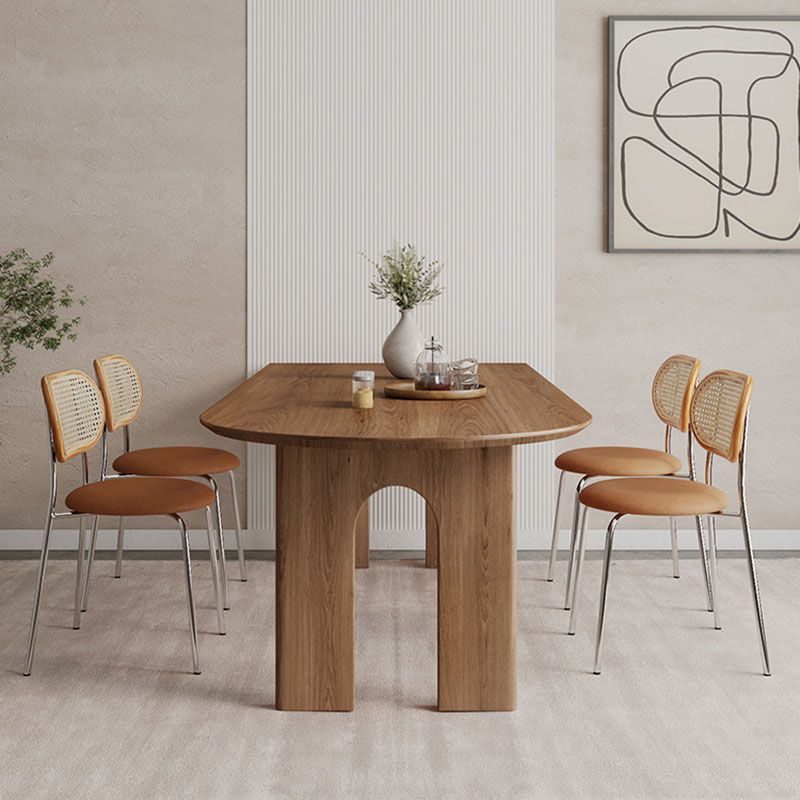 Modern Style Dining Table Solid Wood 4 Legs Dinner Table for Dining Room