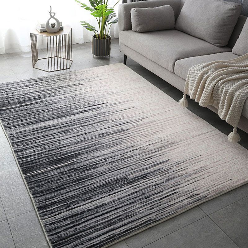 Minimalist Ombre Printed Carpet Gray Tone Area Rug Washable Rug for Living Room