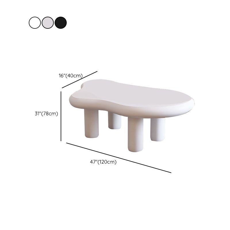 4 Legs Coffee Table Wood Geometric Coffee Coffee or End Table