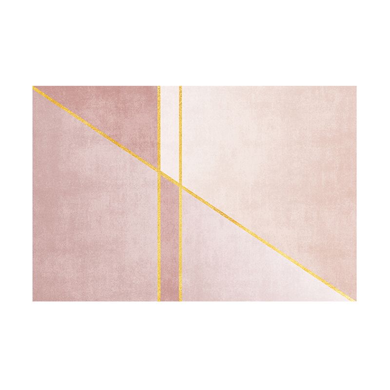 Pink Modern Area Rug Blending Gradient Rug Washable Indoor Rug for Living Room