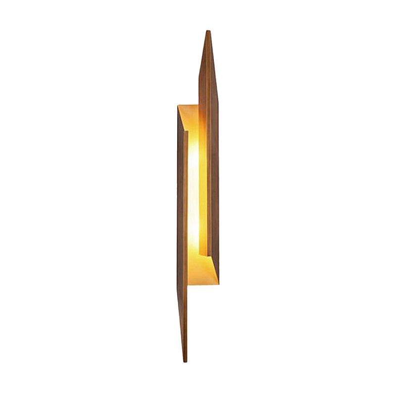 1 Kopf Wohnzimmer Leuchter modernistischer brauner LED -Wandmontagelicht mit geometrischer Metallschatten