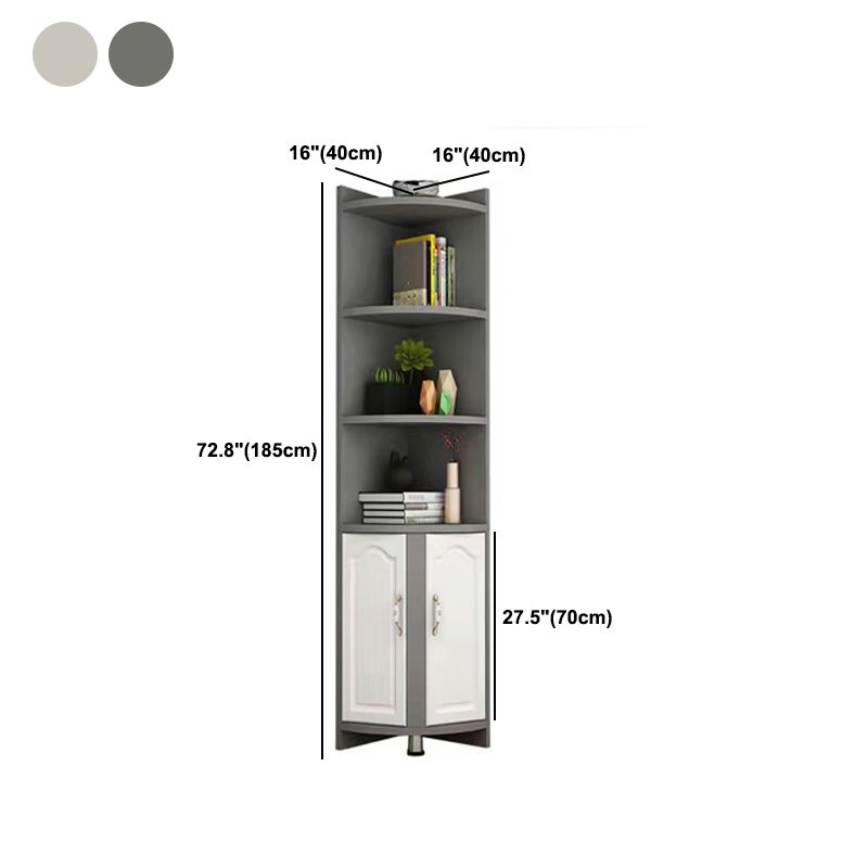 Stain Resistant Cabinet with Shelves and Doors Modern Rectangle Cabinet