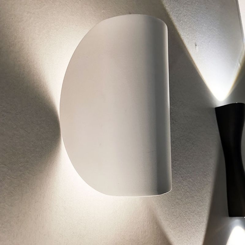 Rotatable Metal Tile Shaped LED Sconce Lamp 6.5" H Modern Style Mini Wall Mount Light