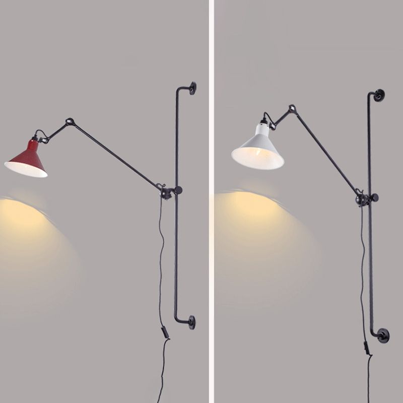 Modern Wall Sconce Linear Shape Reading Wall Light with Metal Shade for Bedroom