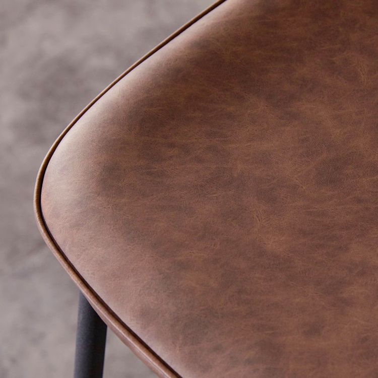 Modern Low Back Bar-stool PU Leather Bar Stool with Metal Legs