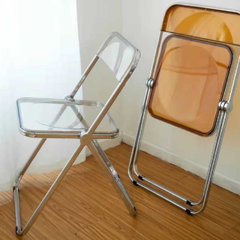 Plástico del diseño industrial que cena la silla lateral plegable de la parte posterior abierta sin brazos de la silla