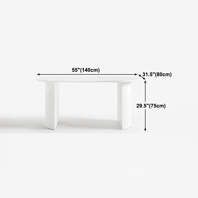 Wood Top Dining Table Traditional Luxury Dining Table with White Sled Base