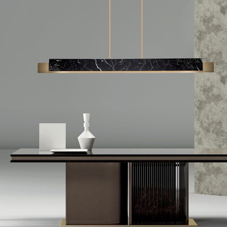 Estilo de iluminación de isla lineal de estilo moderno metal 1- luz colgante de la isla ligera