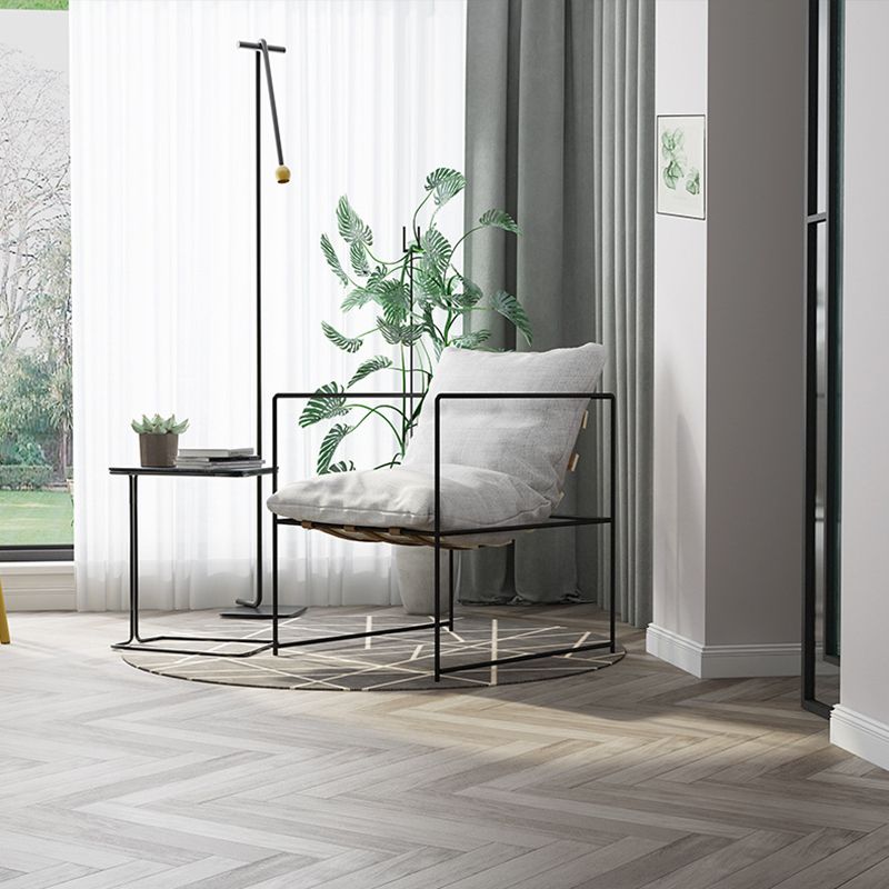 26.77" Wide Contemporary Style Single Sofa Chair Metal Round Arm Chair