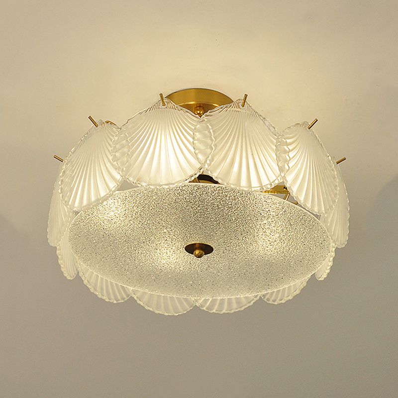 Nordic Glass Ceiling Lamp Minimalist Flush Mount Light Fixture