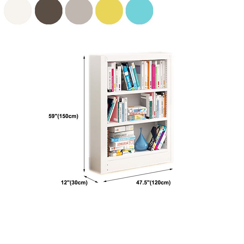 Open Metal Bookshelf Nordic Style Simple Rectangular Bookcase