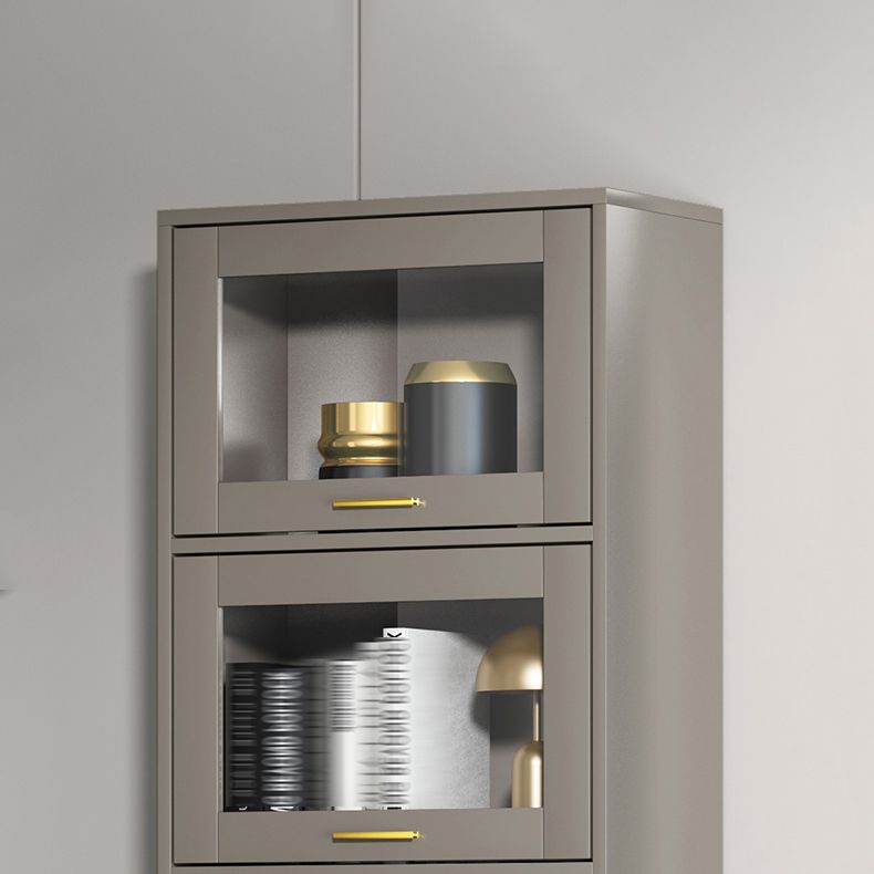 Modern Style Bookshelf Closed Back Shelf Bookcase with Doors for Office Home