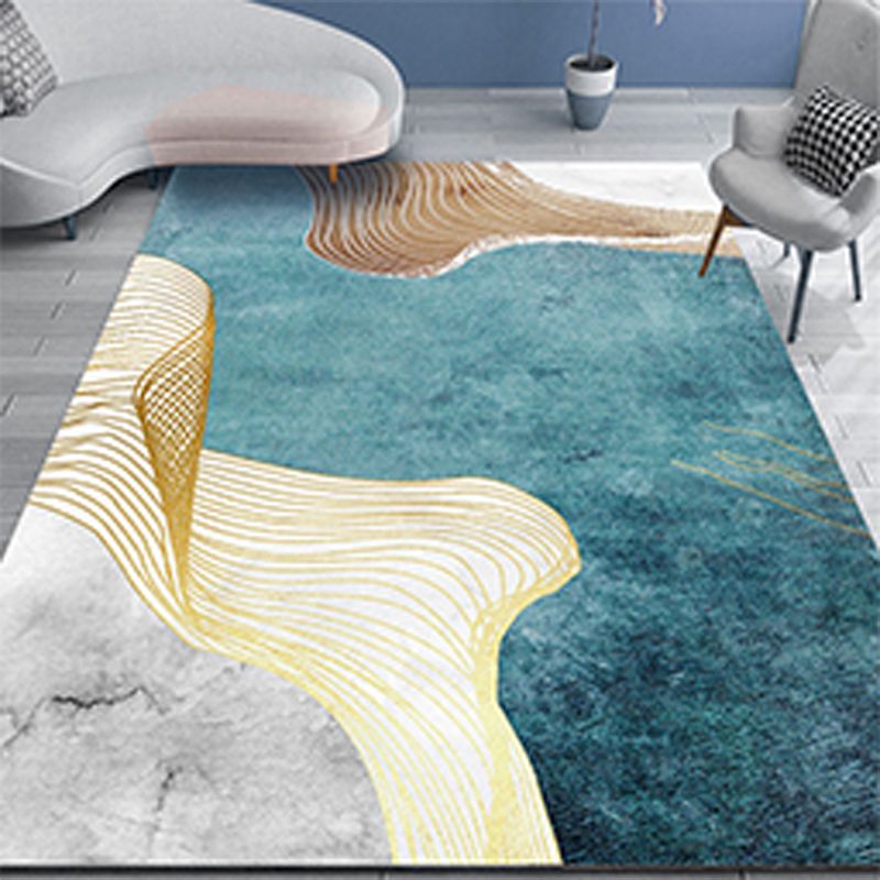 Hedendaagse artistiek gedrukt tapijt polyester gebied Rug vlekbestendig binnenvlein voor woonkamer