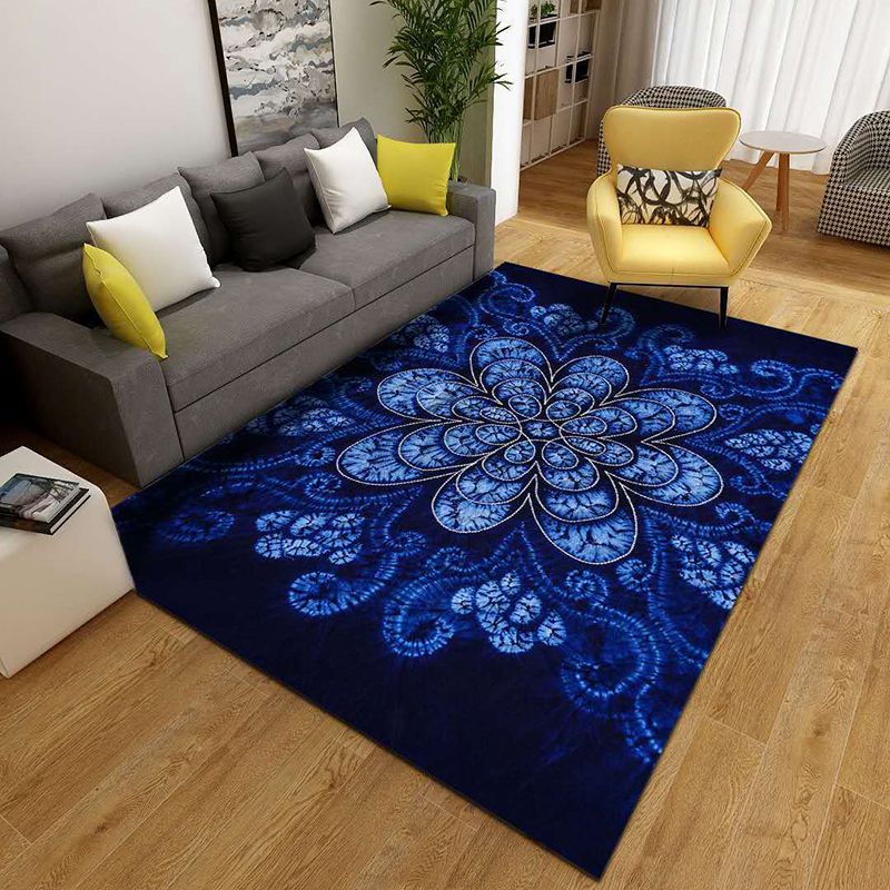 Minimalist Polyster Carpet Contemporary Plant Pattern Indoor Rug Washable Area Rug for Home Decor