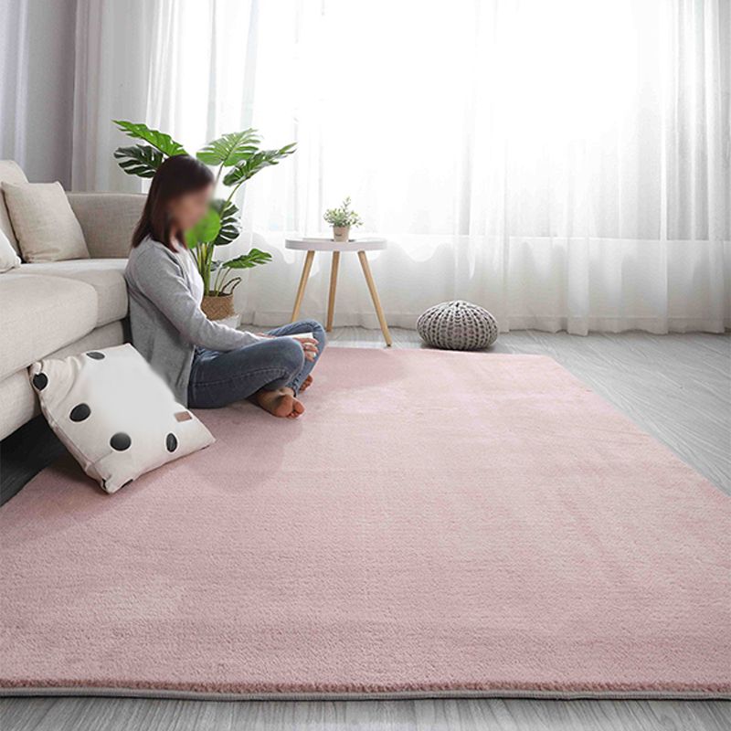 Tapis de couleur unie brun Rapier en polyester tapis de support de tapis sans glissement pour le salon