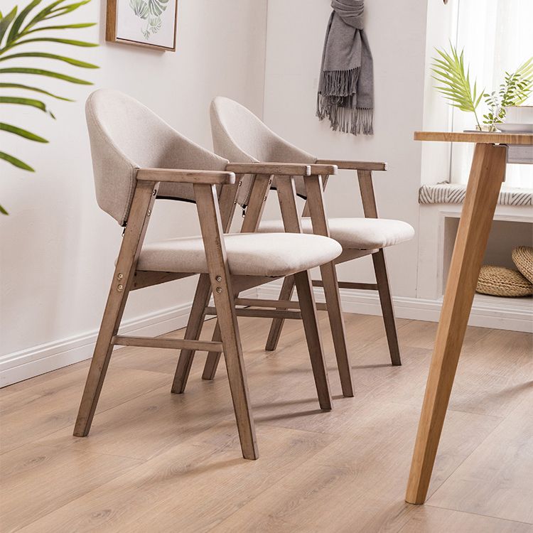 Chaise d'intérieur en bois de style moderne, chaises latérales de salle à manger à dossier ouvert de 20 pouces de large