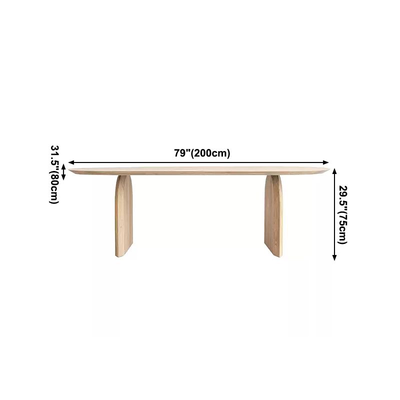 Ovale dinette tafel eenvoud stijl dubbele voetstukmeubels voor binnen