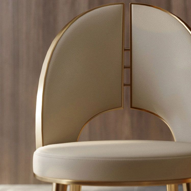Indoor Contemporary Faux Leather Upholstered Armless Side Dining Chair