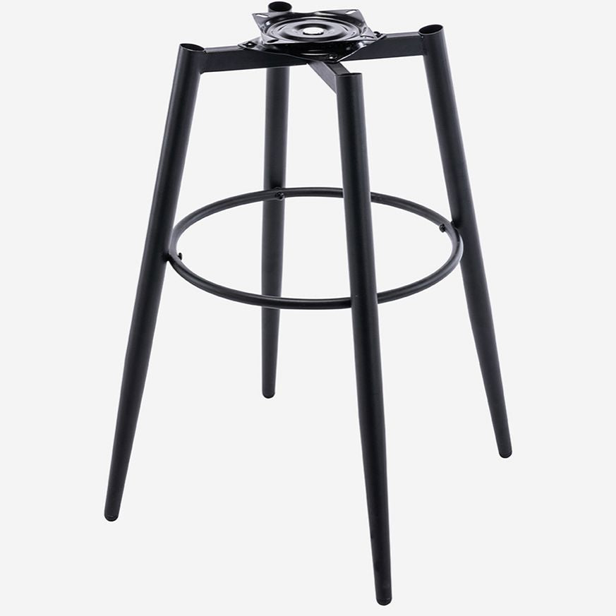 Modern Reception Armed Swivel Stool Matte Finish Leather Barstool