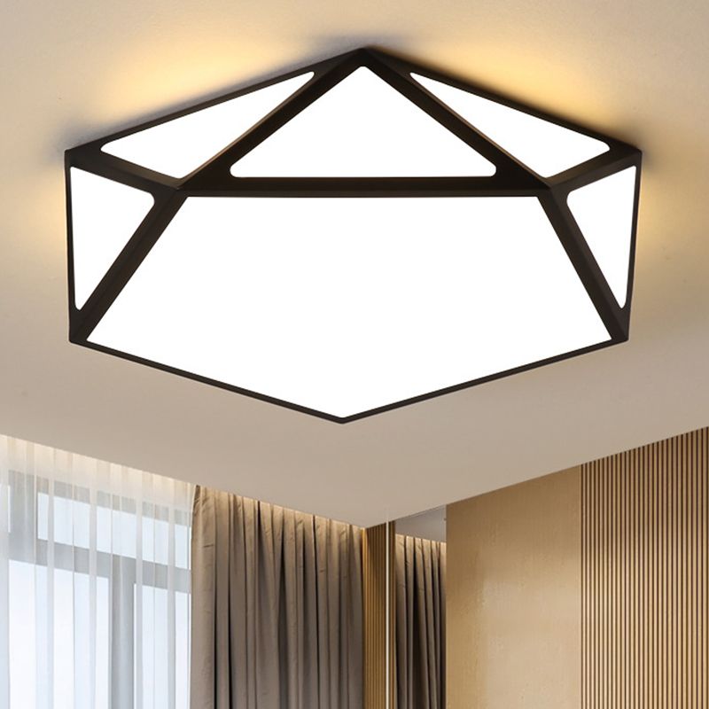 Macaroon Style Modern Lighting Fixture Geometric Acrylic Ceiling Lights LED Flush Mount Light for Hallway Bedroom