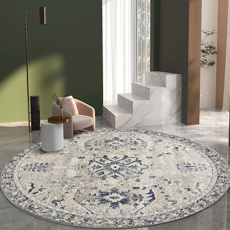 Area vintage di chiaro tappeto Polyester Etnic Pattern Easy Care Tappet per soggiorno