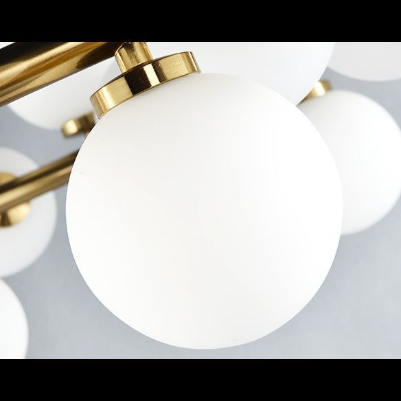 Bubble Island Pendant Light Minimalist Glass Dinning Room Hanging Ceiling Light in Gold