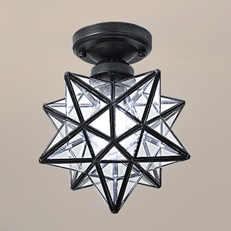 Lámpara de techo geométrica Cobre moderno 1 Montaje de alambre de luz con agujero 2-3.5 '' Dia para el pasillo