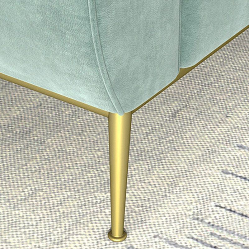 Fabric Sofa with Pillow Sewn Back and Tuxedo Arm for Living Room
