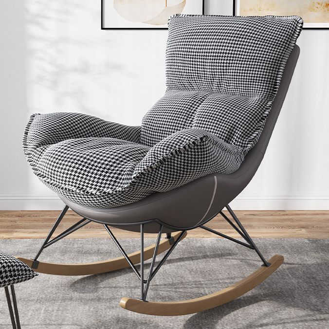 Modern Leisure Chaise Rocking Chair Lounge Upholstered Chaise for Living Room