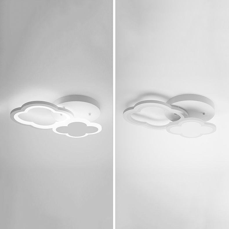 Kids Style Unique Shape Wall Lights Metal 2 Light Wall Mount Lights in White