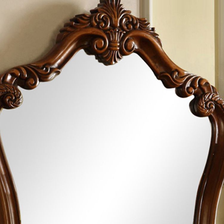 Traditional Solid Wood With Drawer Bedroom Mirror Makeup Vanity Set