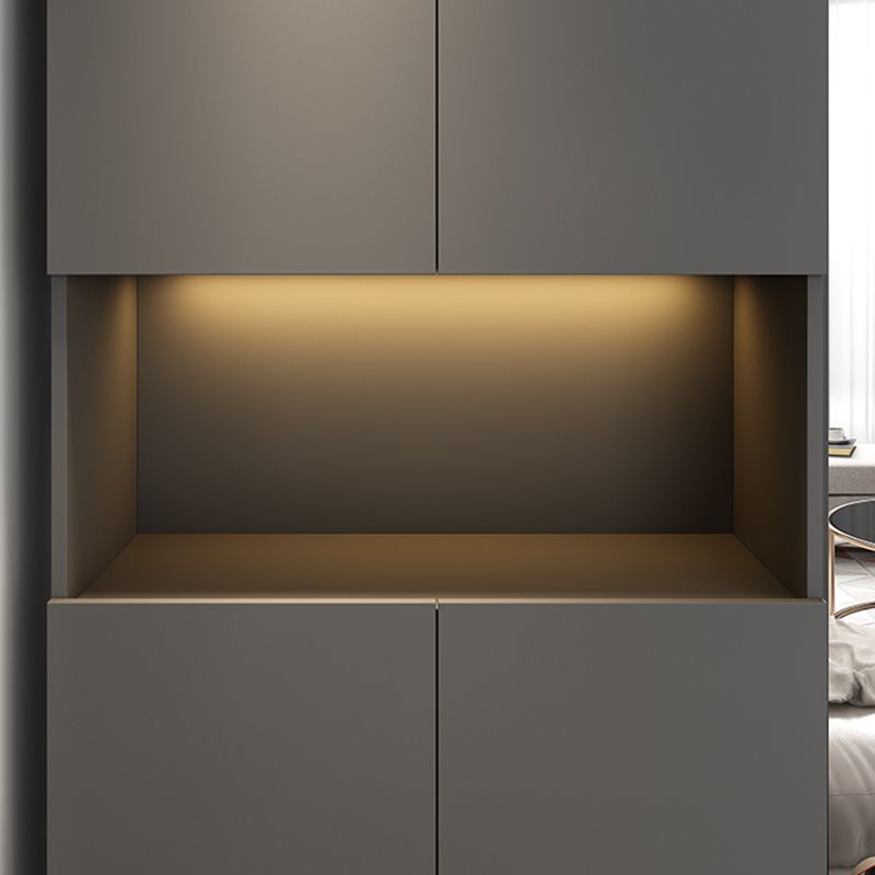 Contemporary 2-Door 78.74" H Cabinet Wooden Accent Cabinet with Drawer