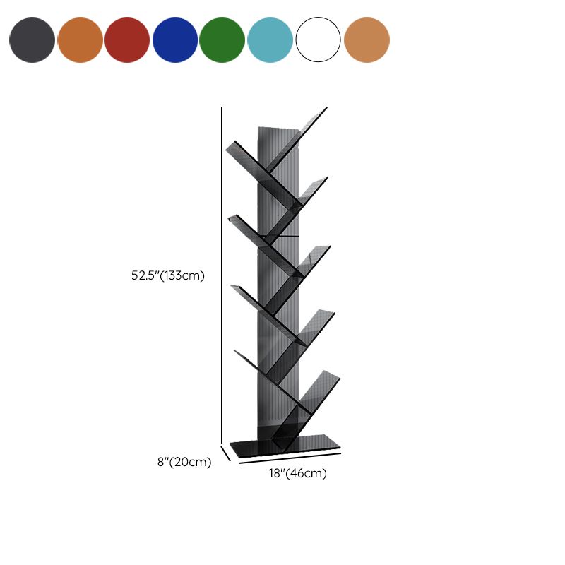 Contemporary Style Open Back Bookshelf Standard Acrylic Bookcase