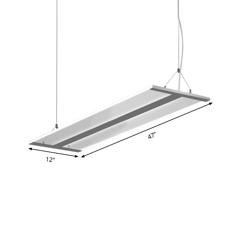 Lámpara de luz LED acrílica ultra delgada moderna lámpara de techo negro/blanco con luz cálida/blanca, 35.5 "/47" de ancho