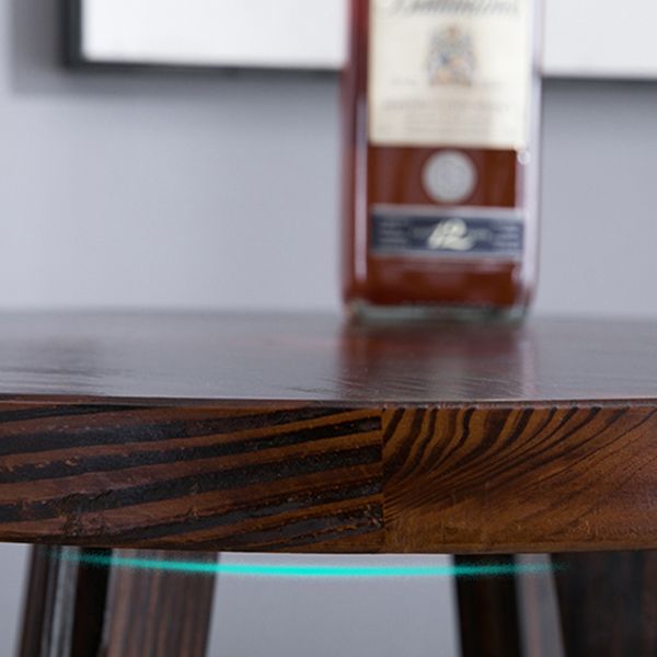 Round Modern Pub Table Set 1/3 Pcs Solid Wood Bar Table for Home