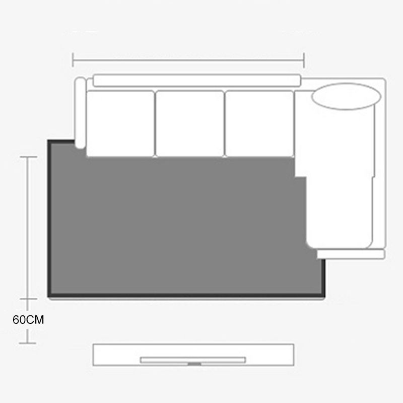 Contemporary Simplicity Rectangle Rug Trendy Geometric Printed Indoor Rug Polyester Non-Slip Backing Carpet for Living Room