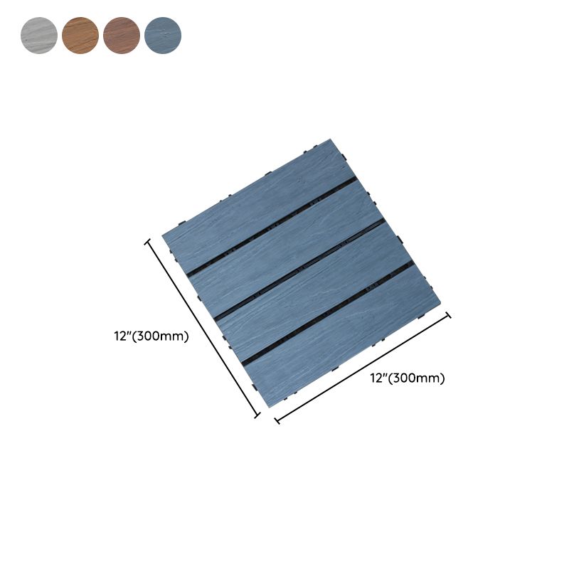 Composite Decking Tiles Interlocking Striped Pattern Patio Flooring Tiles