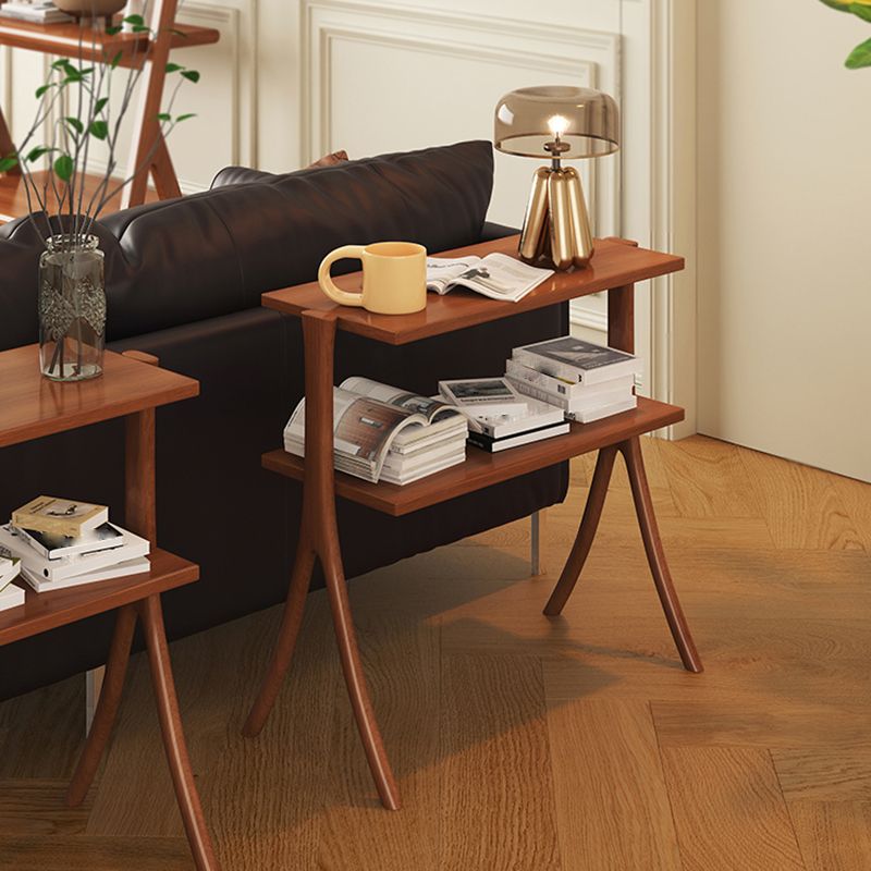 Modern Style Open Back Bookshelf Horizontal Bookcase with 2 Shelves