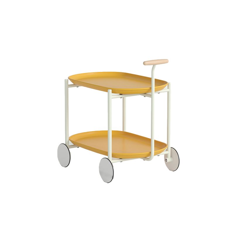 Contemporary Metal Side Table Oval Top Sofa Side Accent Table