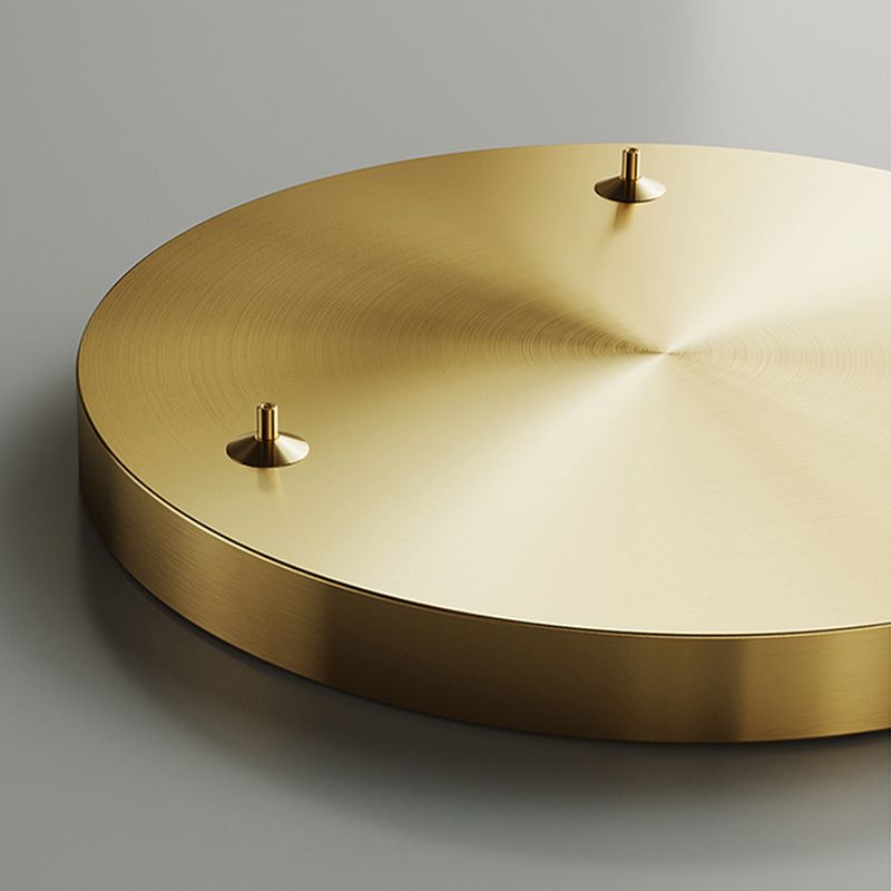 Brass Ring LED Pendant Minimalist Metal Hanging Light with Butterfly Decoration