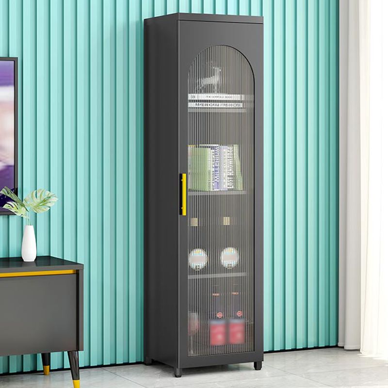 Metal Industrial Standard Bookcase Vertical Bookcase with Glass Door