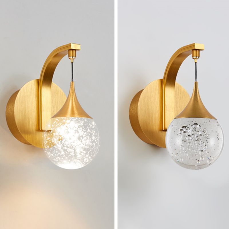 Moderne creatieve stijl Globe Wall Schonce Crystal 1 Light Sconces