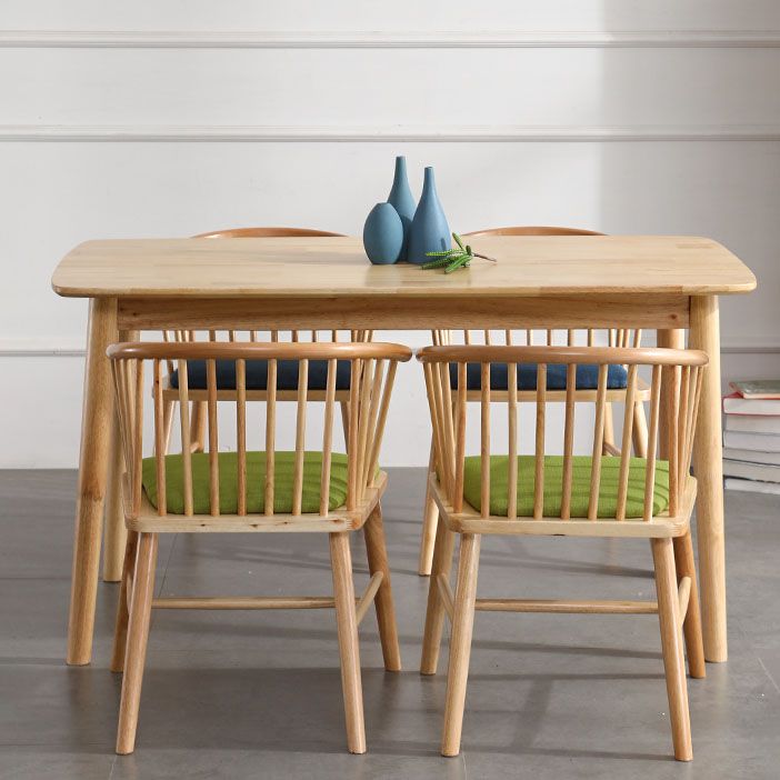 Silla trasera Windsor de estilo moderno, sillones de comedor con patas de madera para cocina
