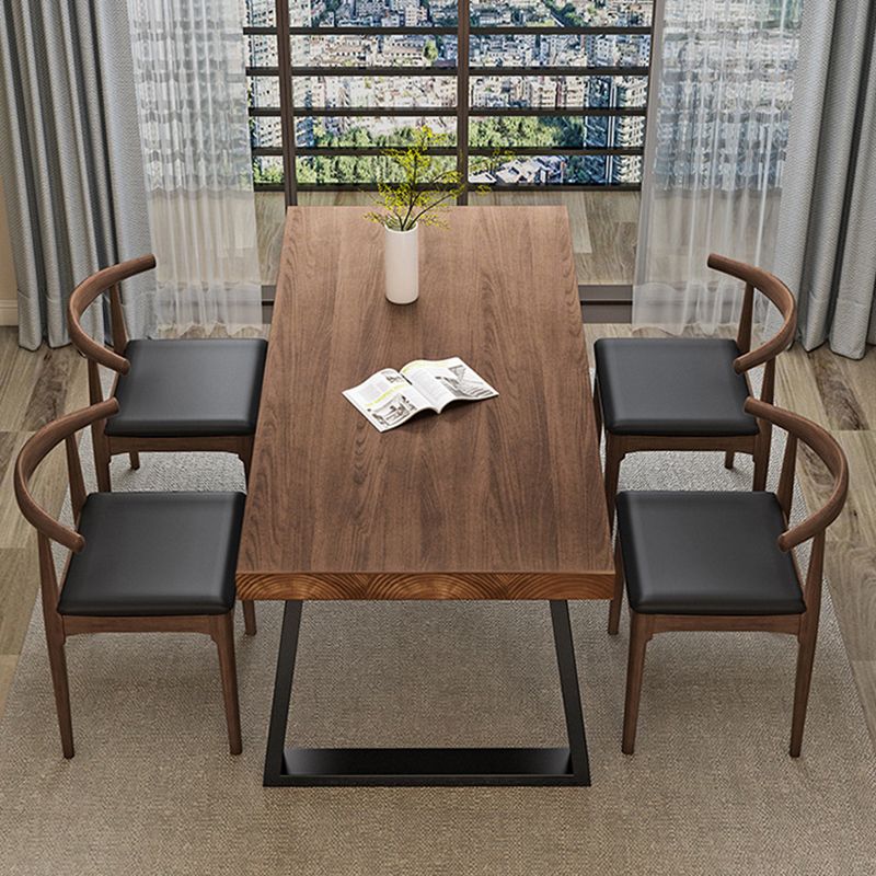 Industrial Pine Wood Dining Table Set 1/2/5 Pieces Dinette Set for Kitchen