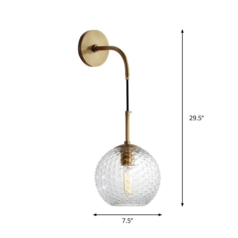 Rosa/Gelb/Blau -Glas -Globus Wandmontierte Lampe Retro 1 Glühbirne bewaffnet