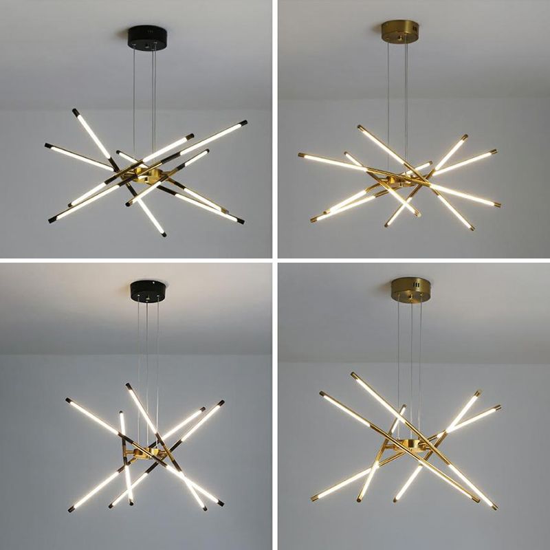 Luci a sospensione a sospensione in metallo Lampade sospese contemporanee per soggiorno