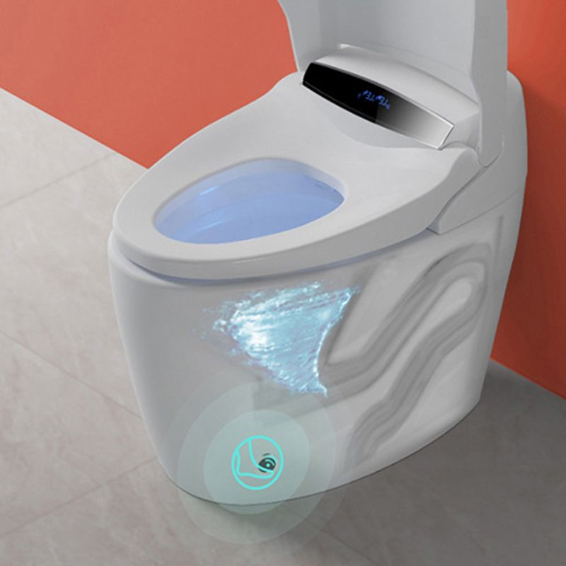 Contemporary White Flush Toilet Heated Seat Included Urine Toilet for Bathroom