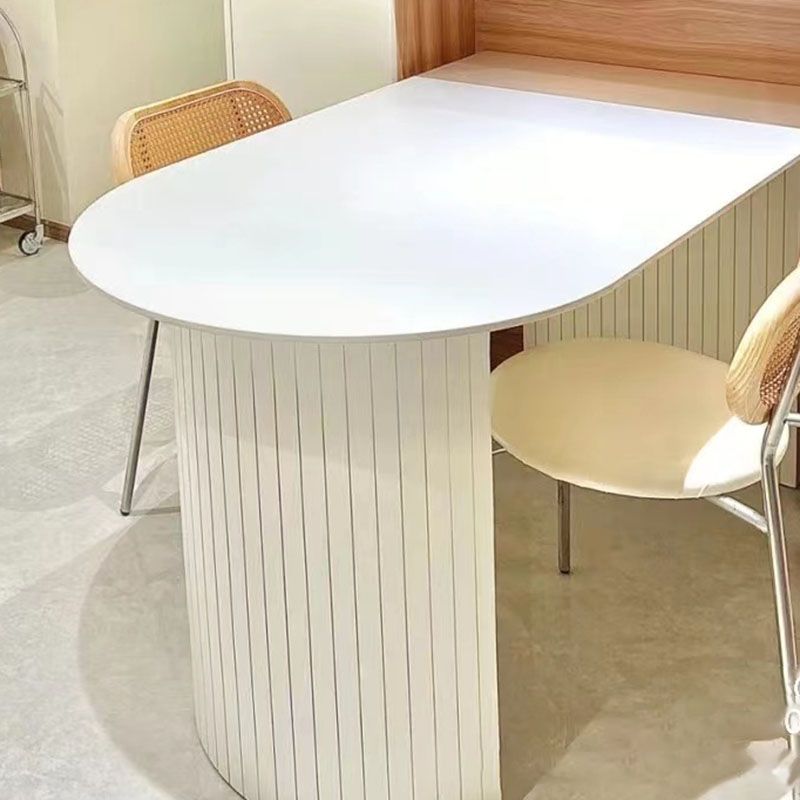 Modern Dining Table White Stone Top Dinner Table for Dining Room